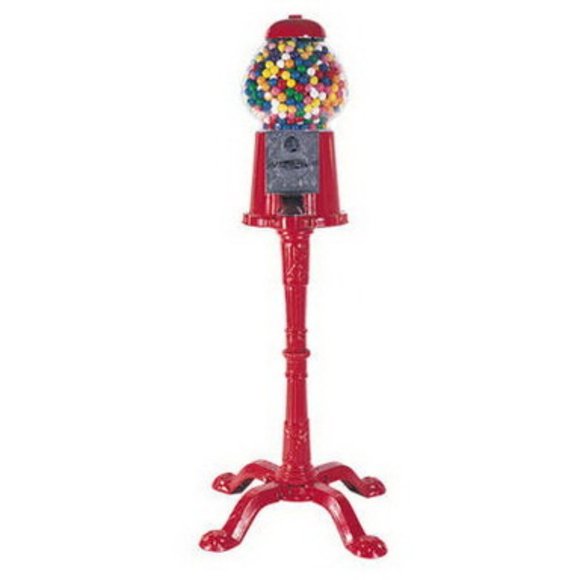 AMERICANA Gumball/Candy  machine with RED Antique style Stand - Picture 2 of 2